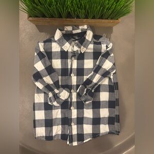 Oshkosh B’gosh Boys Size 4T Blue/White Plaid Button Down